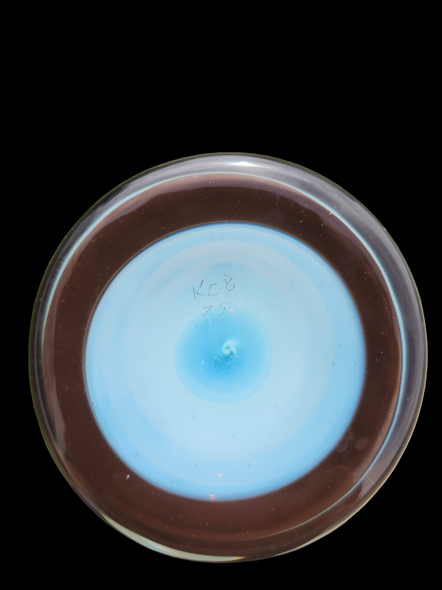 KBG GLASS " CHOCOLATE/AQUA AZUL" MINI TUBE